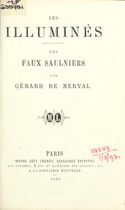 Cover of: Les illuminés. by Gérard de Nerval