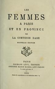 Cover of: Les femmes à Paris et en province