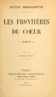 Cover of: Les frontières du coeur by V. Margueritte