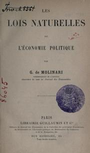 Cover of: Les lois naturelles de l'économie politique