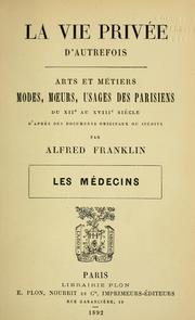 Cover of: Les médecins