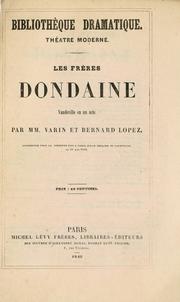 Cover of: Les frères Dondaine by Varin