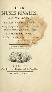 Cover of: Les muses rivales. by Jean-François de La Harpe