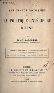 Cover of: Les grands problemes de la politique intérieure Russe.