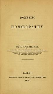 Cover of: Domestic homoeopathy
