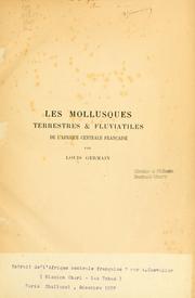 Cover of: mollusques terrestres & fluviatiles de l'Afrique centrale française