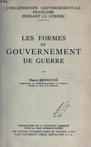 Cover of: Les formes du gouvernement de guerre