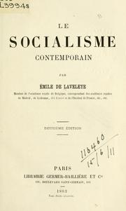 Cover of: Le socialisme contemporain. by Emile de Laveleye