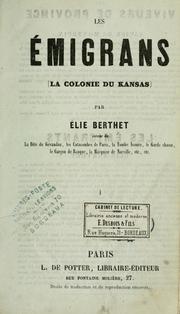 Cover of: Les émigrans by Élie Berthet