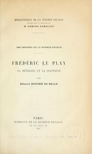 Les origines de la science sociale by Edmond Bouchié de Belle