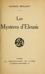 Cover of: mystères de Eleusis.