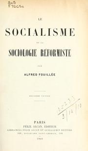 Cover of: Le socialisme et la sociologie réformiste. by Alfred Fouillée