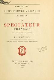 Cover of: Spectateur français: introduction et notes de Paul Bonnefon ... orné d'un portrait gravé sur bois par Achille ouvré.
