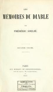 Cover of: Les mémoires du diable