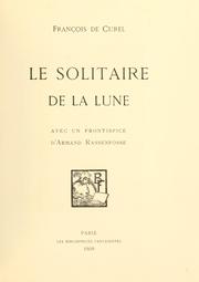 Cover of: solitaire de la lune.: Avec un frontispice d'Armand Rassenfosse.