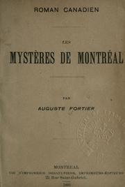 Les mystères de Montréal by Auguste Fortier