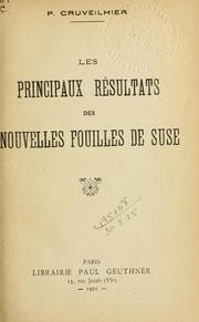 Cover of: principaux résultats des nouvelles fouilles de Suse.