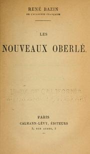 Cover of: Les nouveaux Oberlé. by René Bazin