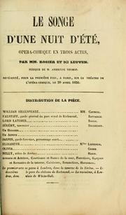 Cover of: songe d'une nuit d': opa-comique en trois actes