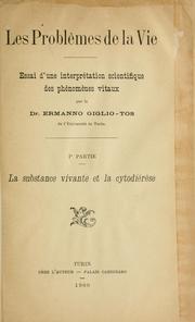 Cover of: problèmes de la vie.: Essai d'une interprétation scientifique des phénomènes vitaux.