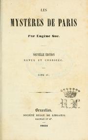 Cover of: Les mystères de Paris by Eugène Sue