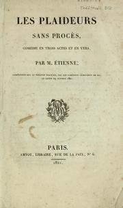 Cover of: Les plaideurs sans procès: comédie en trois actes et en vers