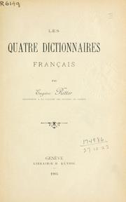 Cover of: quatre dictionnaires français.