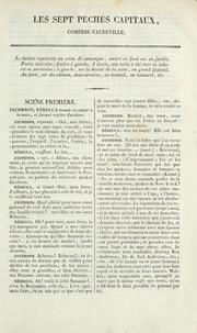 Cover of: Les sept péchés capitaux, ou, La famille du quaker by Adolphe de Leuven