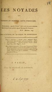 Cover of: Les noyades, ou, Carrier au tribunal revolutionnaire by Jean Claude Hippolyte Méhée de la Touche