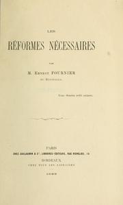 Les réformes nécessaires by Ernest Fournier