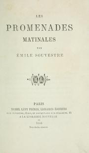 Cover of: Les promenades matinales.