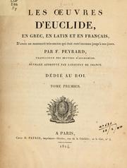 Cover of: Les oeuvres: en grec, en latin et en français, d'après un manuscrit très-ancien qui était resté inconnu just'à nos jours
