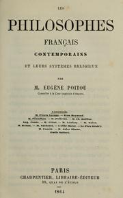 Cover of: Les philosophes français contemporains et leurs systèmes religieux