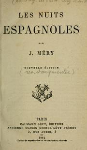 Cover of: Les nuits espagnoles by Joseph Méry