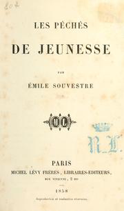 Cover of: Les péches de jeunesse.