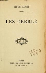 Cover of: Les Oberlé. by René Bazin