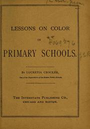 Cover of: Lessons on color in primary schools.