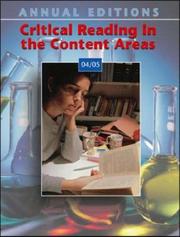 Cover of: Annual Editions: Critical Reading in the Content Areas 04/05