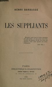 Cover of: Les suppliants.