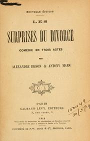 Cover of: surprises du divorce: comédie en trois actes