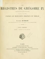 Cover of: registres de Grégoire IX: recueil des bulles de ce pape