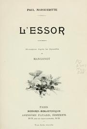 Cover of: L' essor