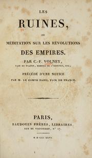 Cover of: Les ruines, ou, Méditation sur les révolutions des empires
