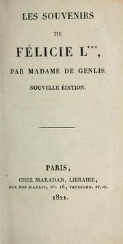 Cover of: souvenirs de Félicie L**.