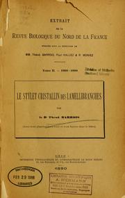 Cover of: Le stylet cristallin des lamellibranches