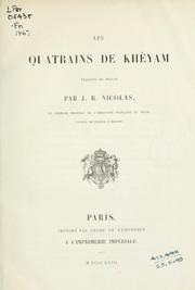 Cover of: Les quatrains de Khèyam by Omar Khayyam