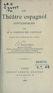 Cover of: Le théâtre espagnol contemporain by Antonio Cánovas del Castillo