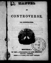 Cover of: Manuel de controverse: ar Scheffmacher