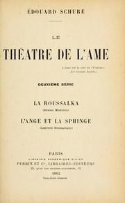 Cover of: Le théatre de l'âme. by Edouard Schuré