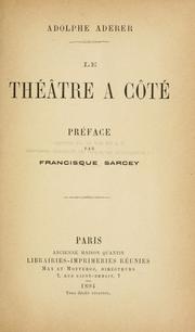 Cover of: Le théâtre à côté